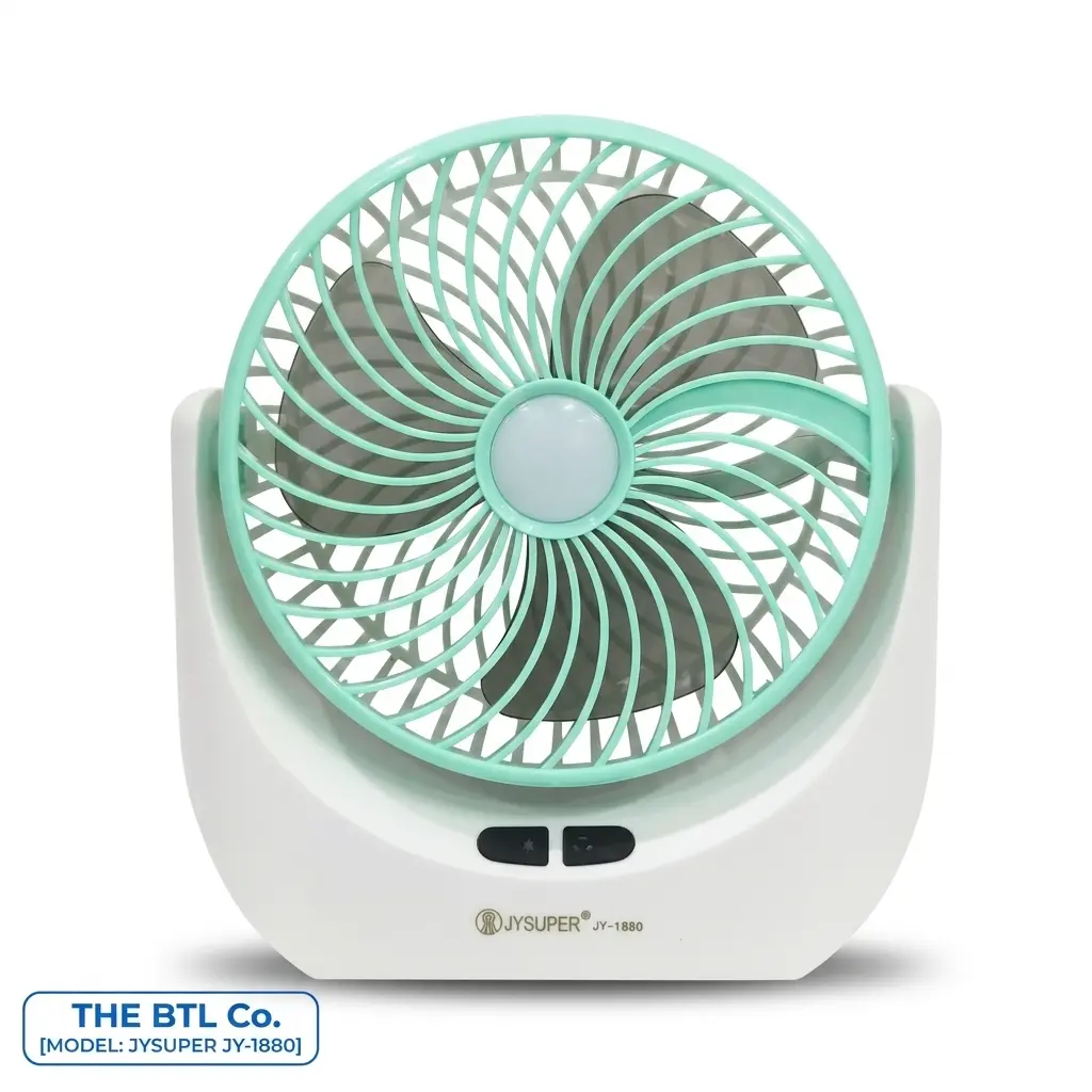 JYSUPER JY-1880 Rechargeable Fan Mint Green